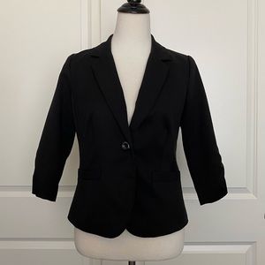 3/4 Sleeve Blazer - Black